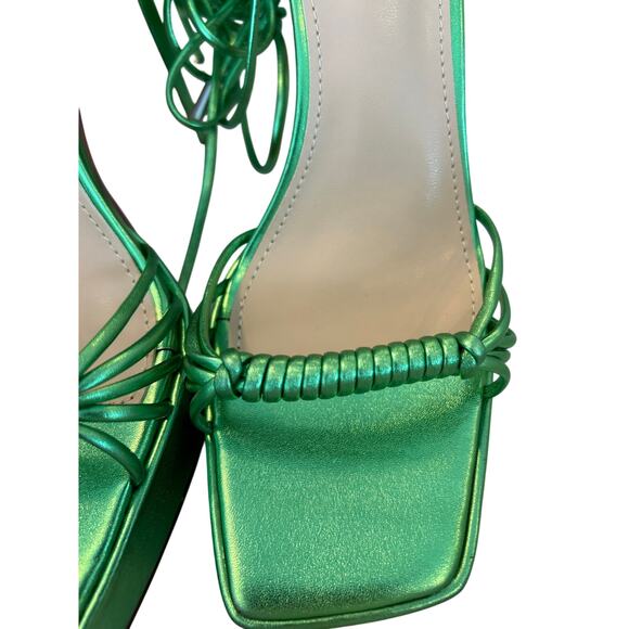 Reitoye Women's Green Gladiator Platform Sandals Size 7 Party/Cocktail - Picture 3 of 7